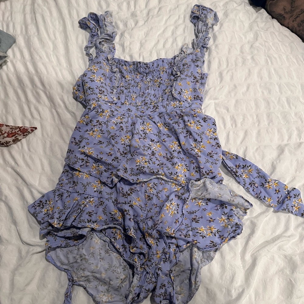 Floral Ruffled Women's Romper